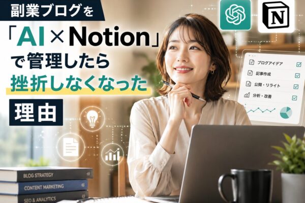 副業ブログを「AI×Notion」で管理したら挫折しなくなった理由