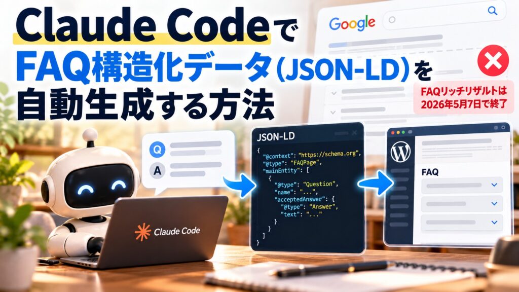 Claude CodeでFAQ構造化データ（JSON-LD）を自動生成する方法