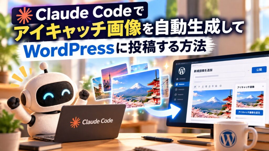 Claude Codeでアイキャッチ画像を自動生成してWordPressに投稿する方法