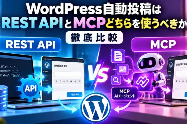 WordPress自動投稿はREST APIとMCPどちらを使うべきか徹底比較